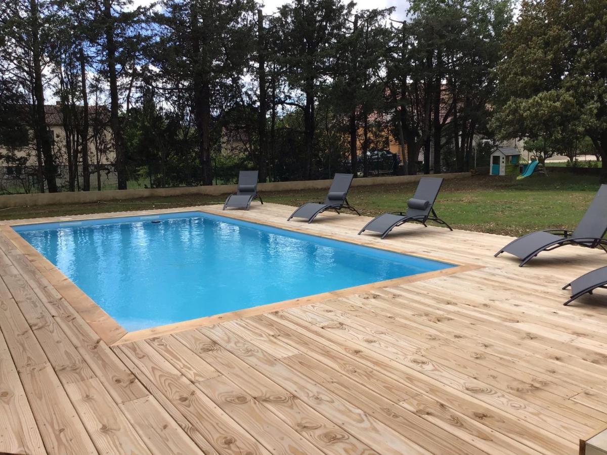 Gite Les Oliviers 10 Pers Piscine Au Calme 4 Etoiles Saint-Laurent-la-Vernède المظهر الخارجي الصورة